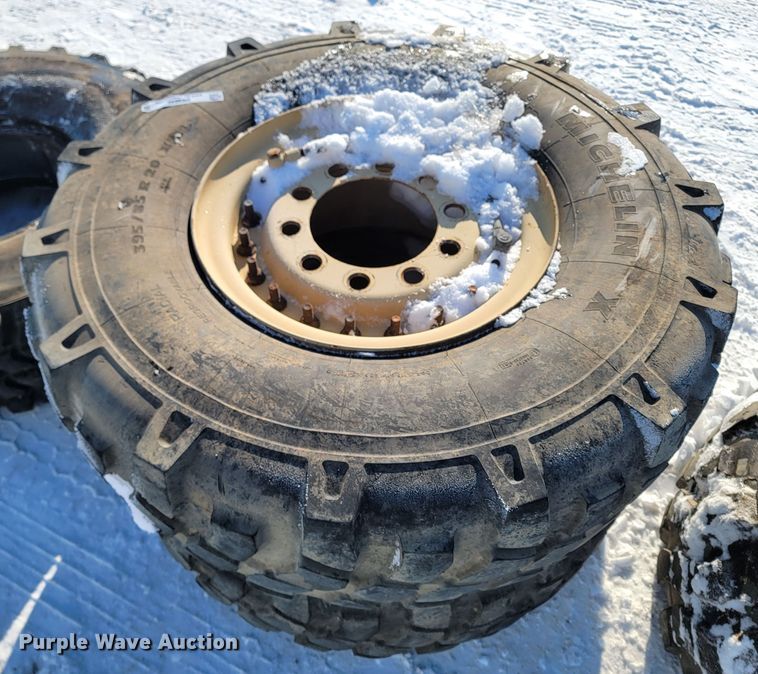 image for item ME9649 (5) 395/80R20 tires and wheels