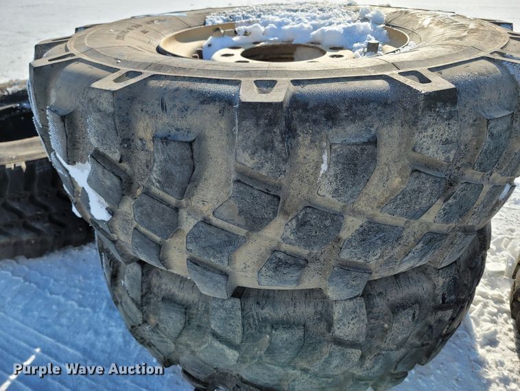 image for item ME9649 (5) 395/80R20 tires and wheels