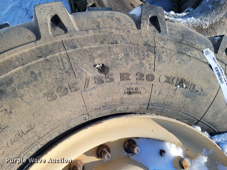 image for item ME9649 (5) 395/80R20 tires and wheels