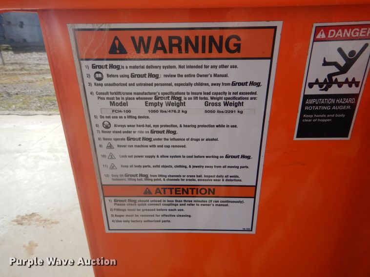 image for item MM9617 EZG Manufacturing FCH-100 Grout Hog  material delivery system