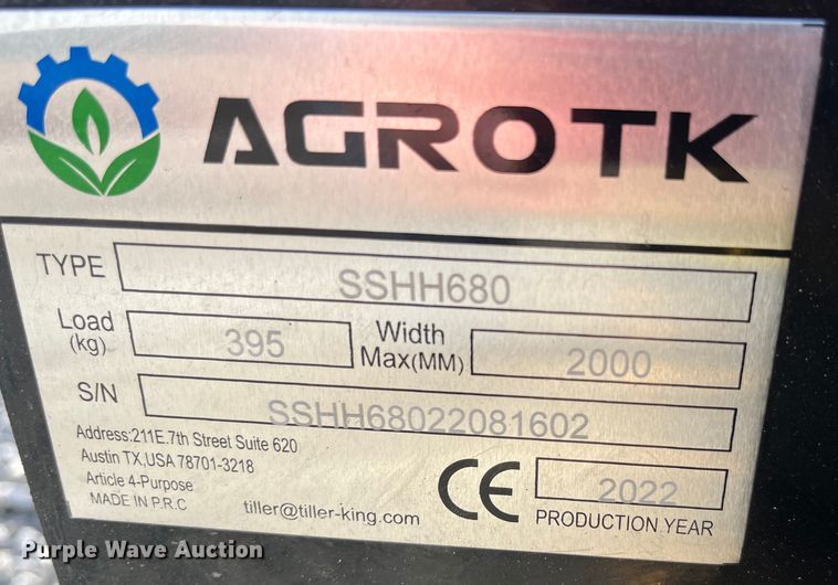 image for item MW9441 2022 Agrotk SSHH680  skid steer breaker