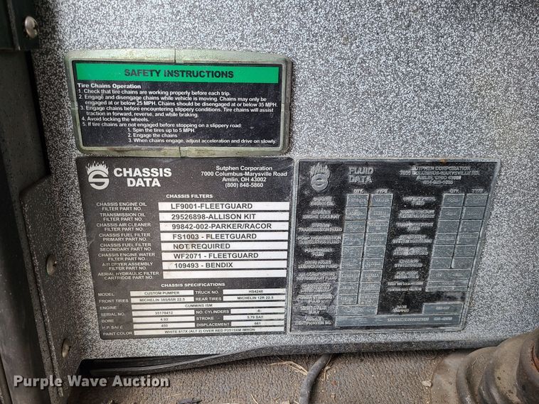 image for item JG9551 2007 Sutphen  fire truck