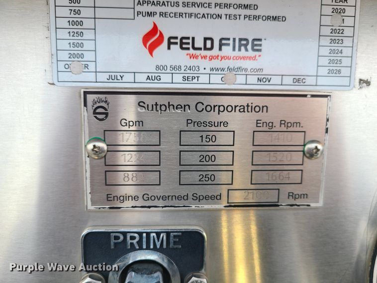 image for item JG9551 2007 Sutphen  fire truck