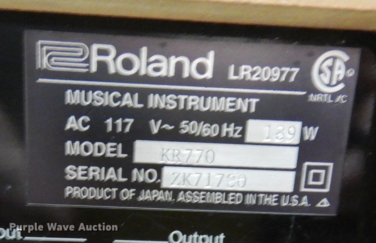 image for item JQ9939 Roland KR770  digital piano
