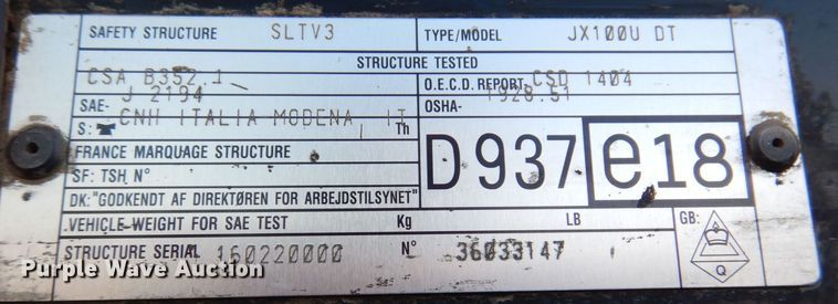 image for item MJ9970 Case JX100U  MFWD tractor