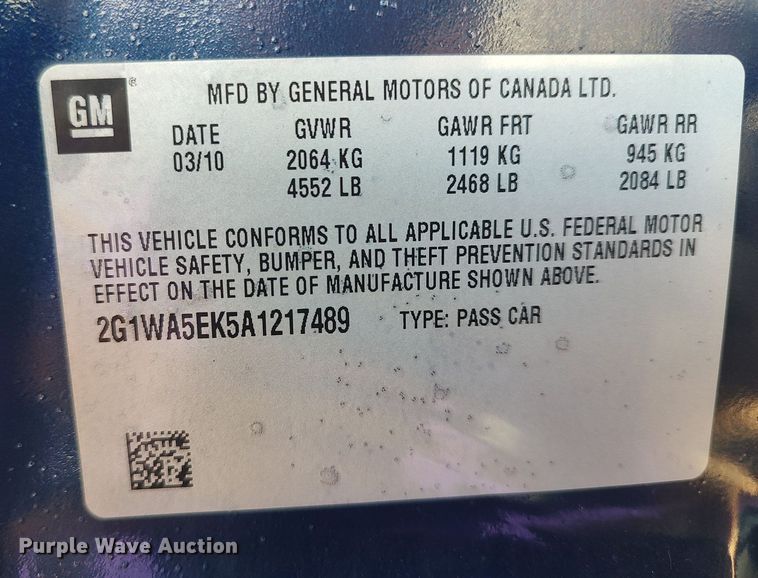 image for item MM9955 2010 Chevrolet Impala