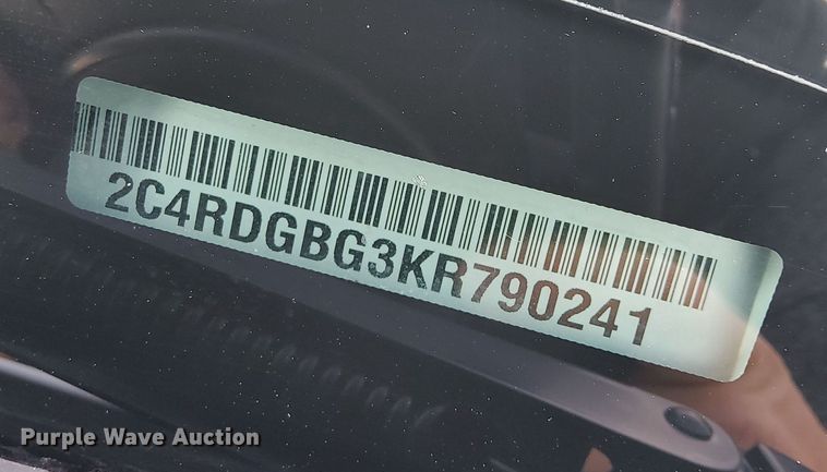 image for item MM9964 2019 Dodge Grand Caravan  handicap accessible van