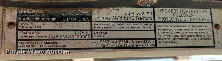 image for item DS2640 1979 Case 2090  tractor