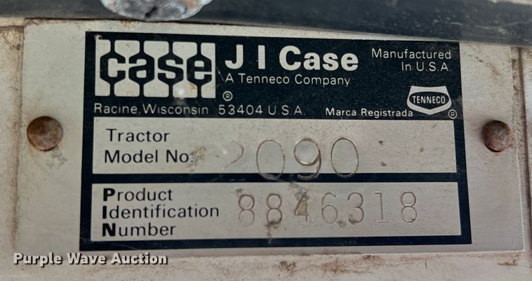 image for item DS2640 1979 Case 2090  tractor