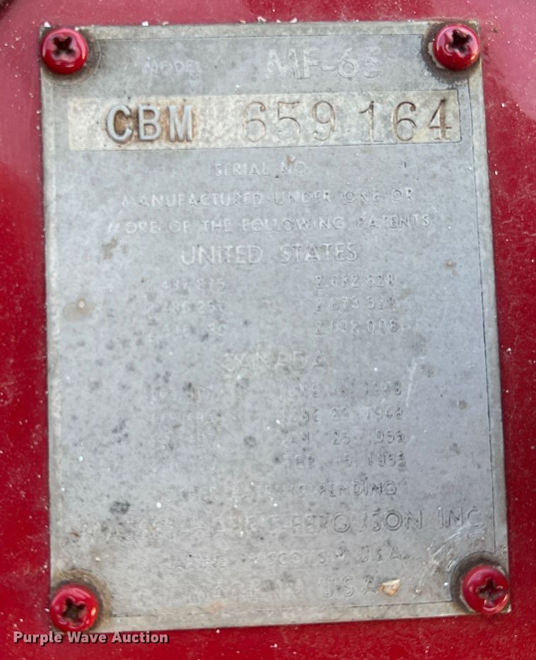 image for item DS2660 1958 Massey Fergusen 65  tractor