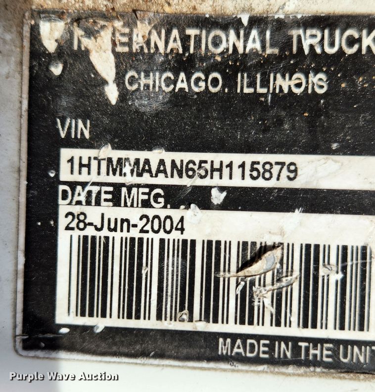 image for item KT9590 2005 International 4300  truck cab and chassis