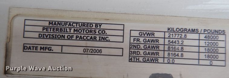 image for item DK7559 2007 Peterbilt 387  semi truck