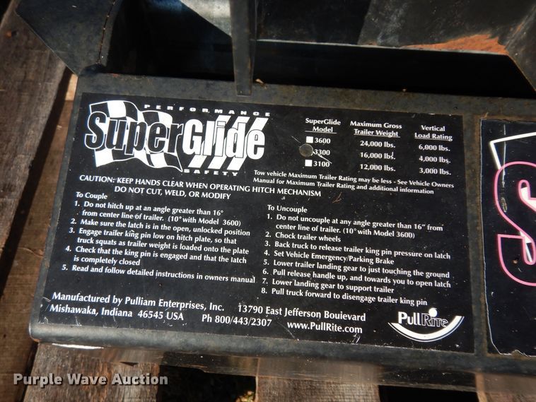 image for item JR9016 Super Glide 3300  fifth wheel plate