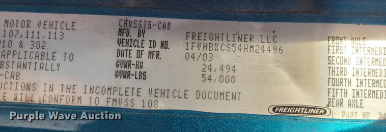 image for item JW9821 2004 Freightliner Business Class M2  flatbed truck