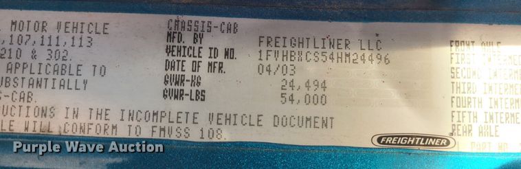 image for item JW9821 2004 Freightliner Business Class M2  flatbed truck