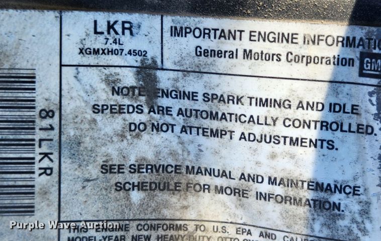 image for item KT9478 1999 GMC C6500  dump flatbed truck