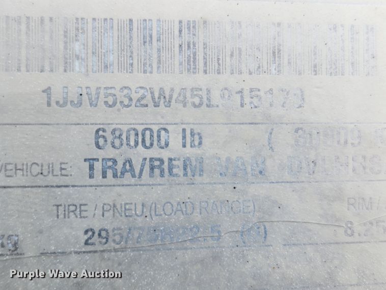 image for item KT9514 2005 Wabash  dry van trailer