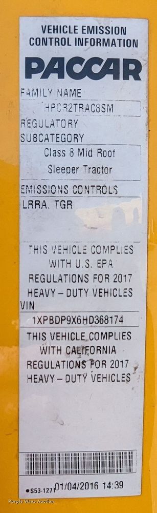 image for item LP9150 2017 Peterbilt 579 semi truck