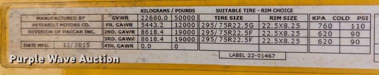 image for item LP9152 2016 Peterbilt 579 semi truck