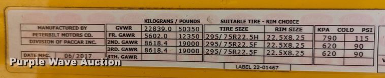 image for item LP9153 2018 Peterbilt 579  semi truck