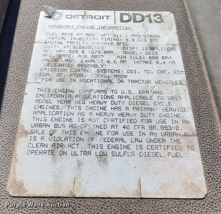 image for item LP9155 2018 Freightliner Cascadia 125 semi truck