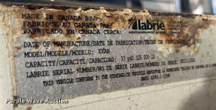 image for item MW9449 2007 Mack LE613 refuse truck