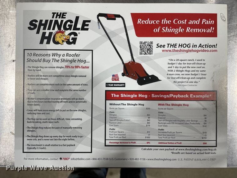 image for item DK2483 The Shingle Hog  pnematic shingle remover