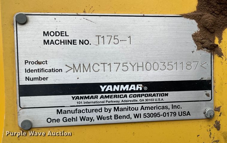 image for item DK7217 Yanmar T175-1  tracked skid steer loader