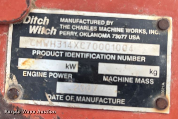 image for item DK7219 2007 Ditch Witch RT40  trencher