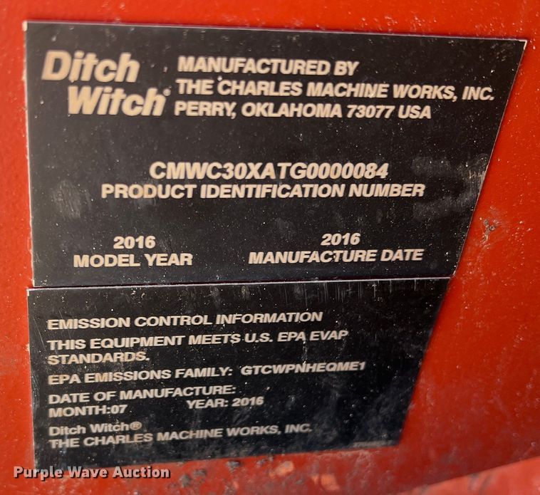 image for item DK7235 2016 Ditch Witch C30X  trencher