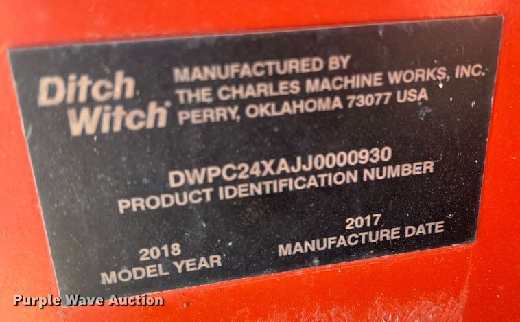 image for item DK7236 2018 Ditch Witch C24X  trencher