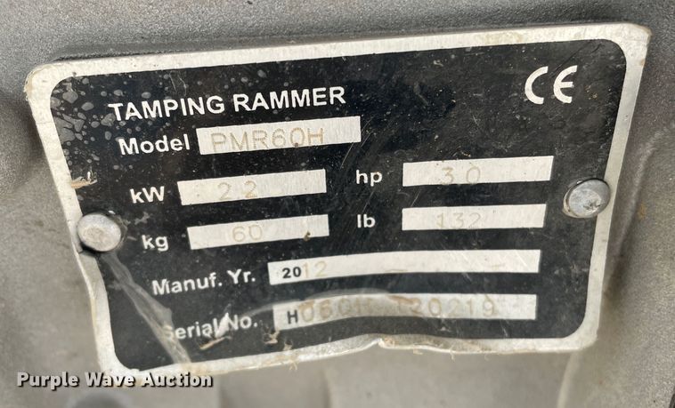 image for item DN4546 2012 Tiger PMR60H  plate compactor