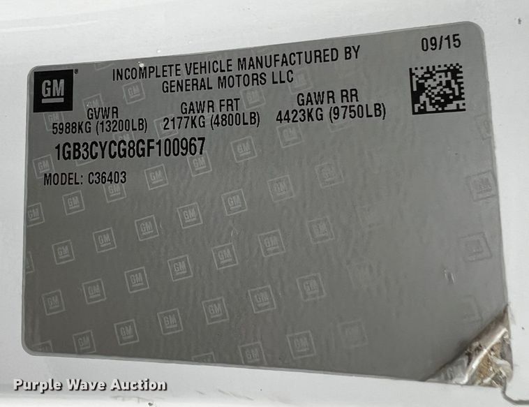 image for item DQ1954 2016 Chevrolet Silverado 3500HD  flatbed pickup truck