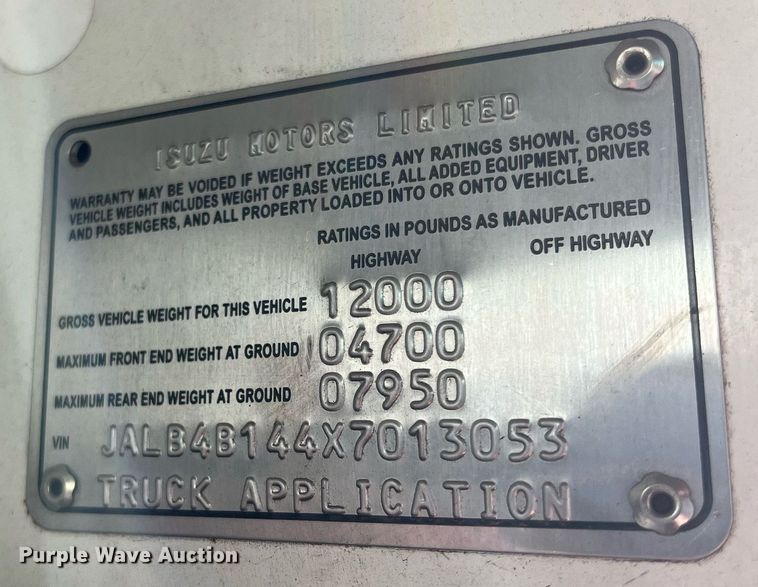 image for item DQ5119 1999 Isuzu NPR  dump flatbed truck