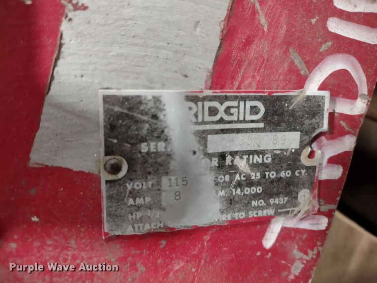 image for item DR8135 (6) Ridgid pipe threading machines