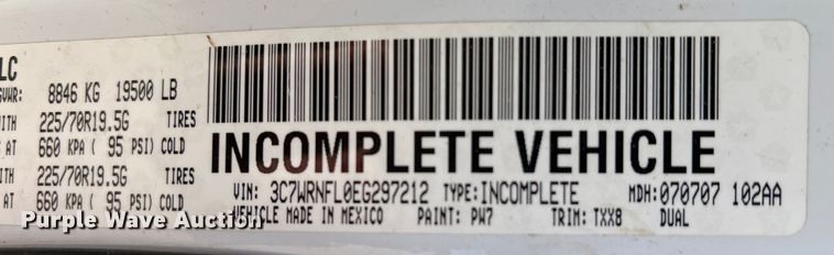 image for item DS2641 2014 Dodge Ram 5500  Crew Cab flatbed truck