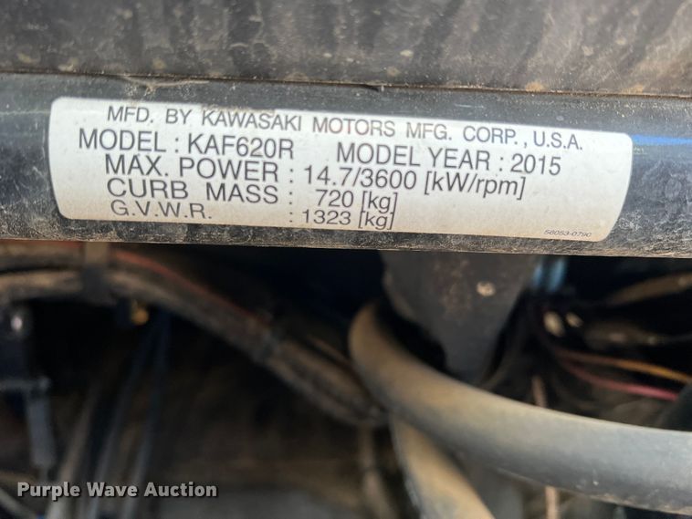 image for item DS2681 2015 Kawasaki Mule 4010  utility vehicle