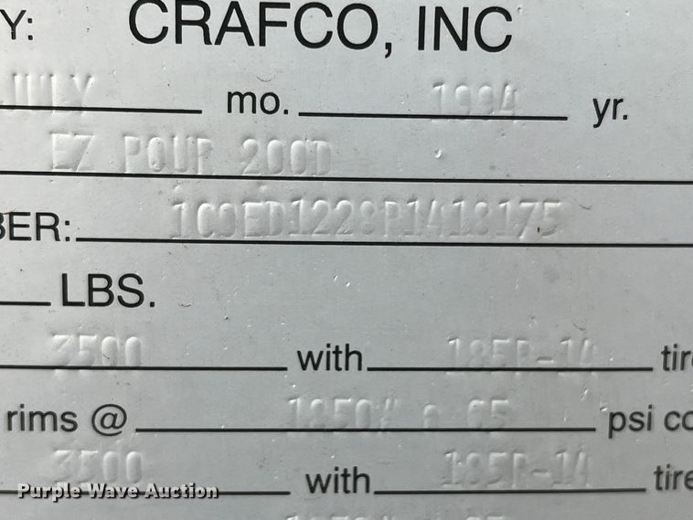 image for item DS2699 1994 Crafco EZ Pour 200D  crack sealer