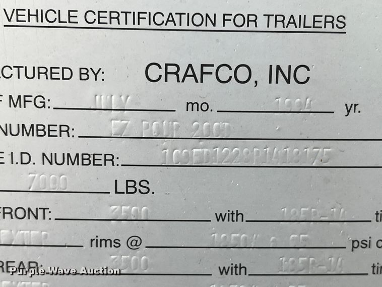 image for item DS2699 1994 Crafco EZ Pour 200D  crack sealer