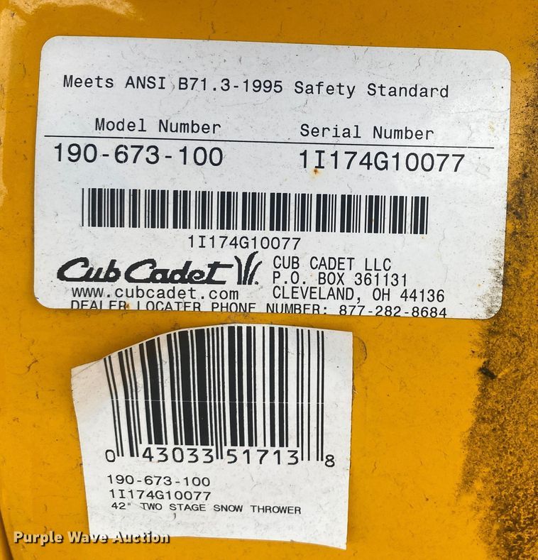 image for item IG9904 2007 Cub Cadet GT1554  lawn mower