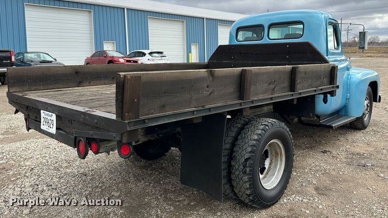 image for item JD9614 1953 International R130  dump flatbed truck