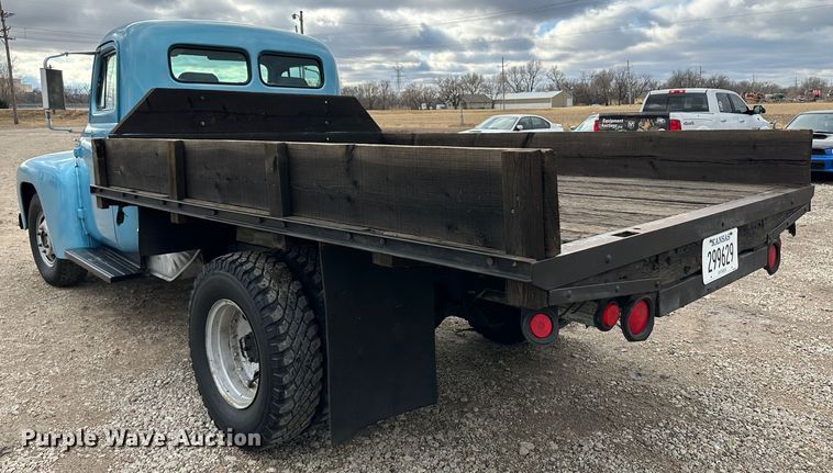 image for item JD9614 1953 International R130  dump flatbed truck