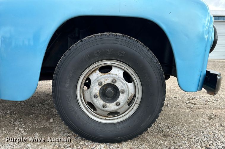 image for item JD9614 1953 International R130  dump flatbed truck