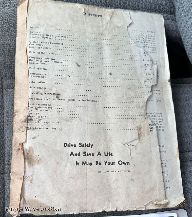 image for item JD9614 1953 International R130  dump flatbed truck