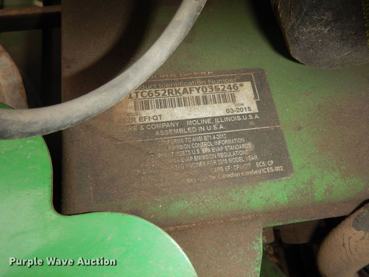 image for item JQ9923 2015 John Deere 652R  ZTR lawn mower