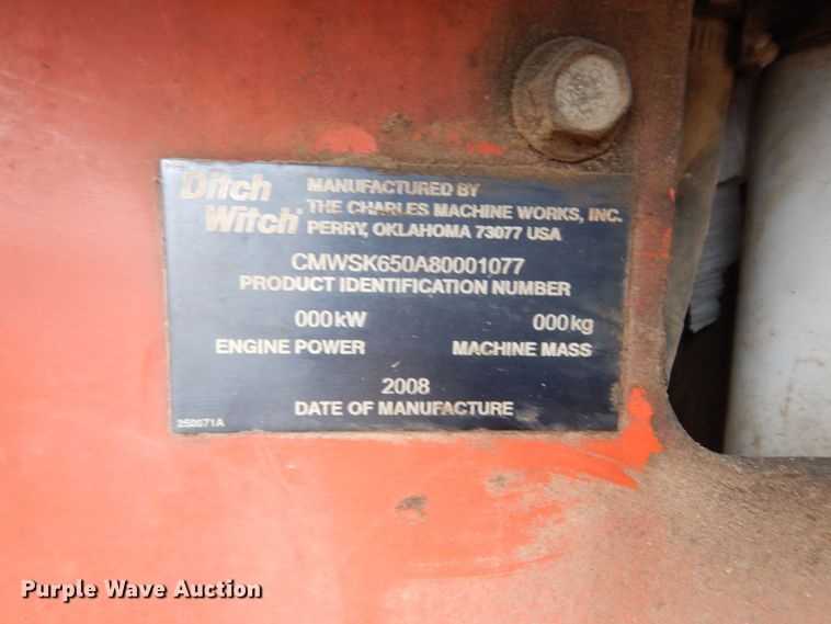 image for item JQ9927 2008 Ditch Witch SK650  compact utility loader