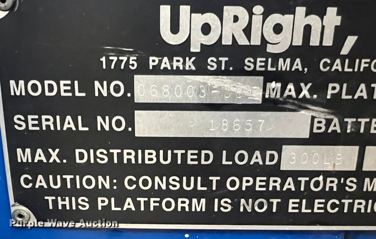 image for item JU9685 Up Right UL40  vertical lift