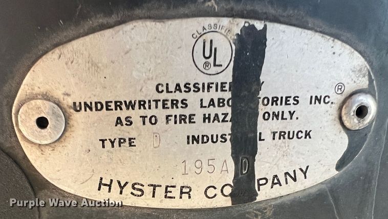 image for item JU9686 Hyster H80XL  forklift