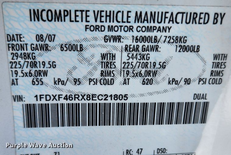 image for item KT9456 2008 Ford F450 Super Duty XL  bucket truck