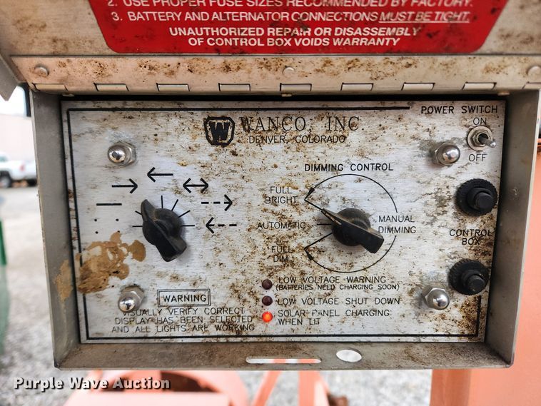 image for item KT9477 2007 Wanco WTSP arrow board trailer